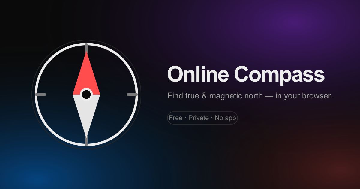 Online Compass | Find True North & Direction, Live
